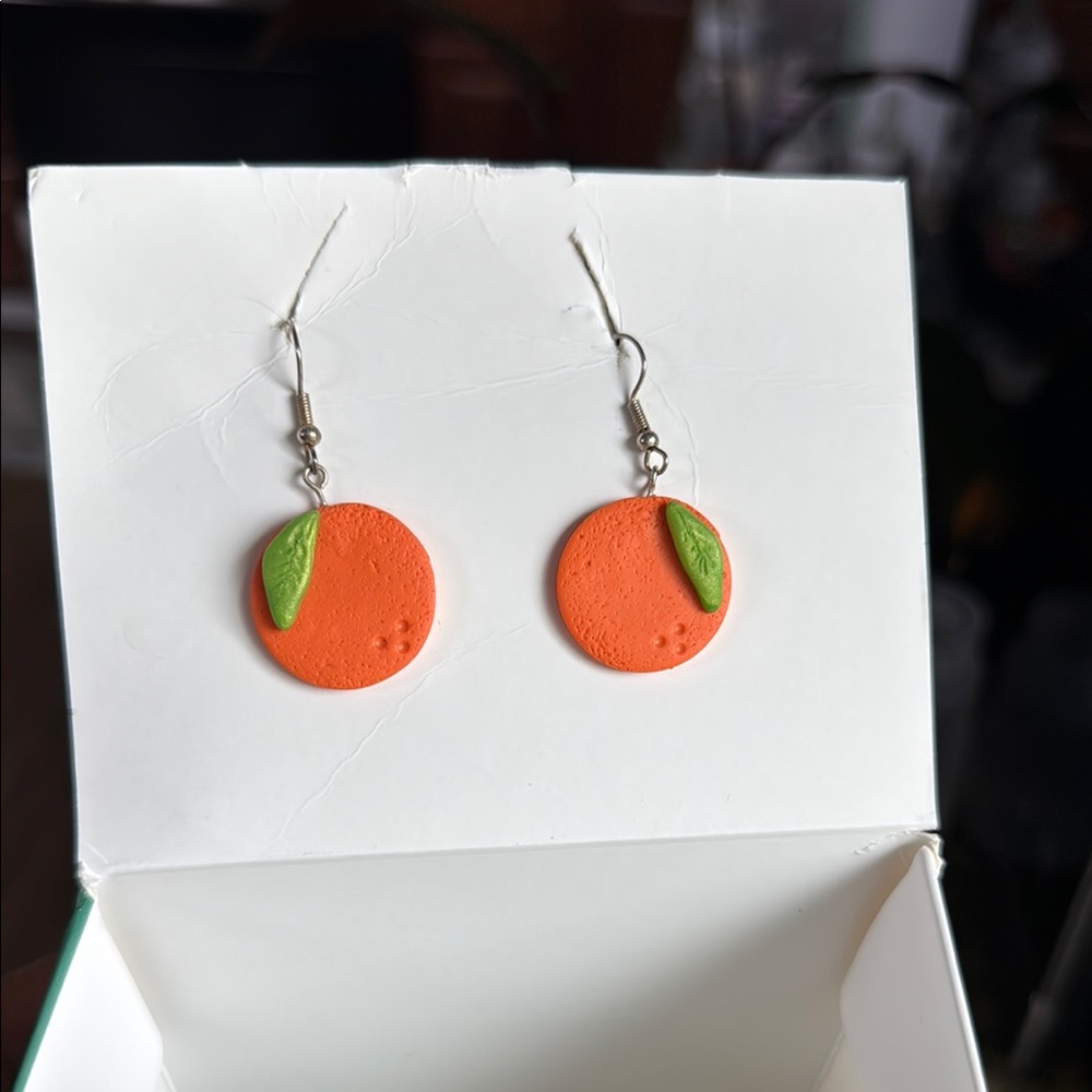 3 for $10 Orange Fruit Earrings